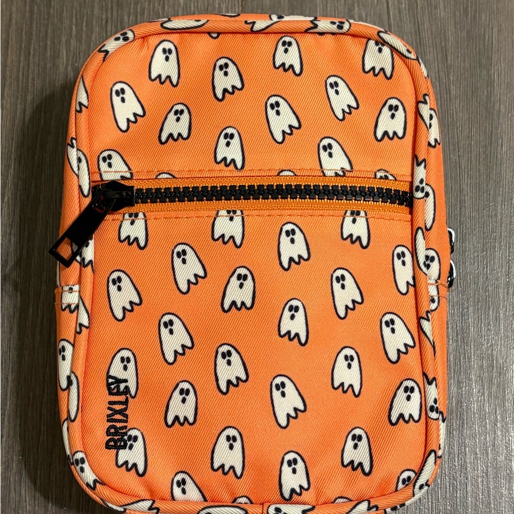 Brixley “Boo” crossbody sling style purse bag Orange Ghost print Halloween fall
